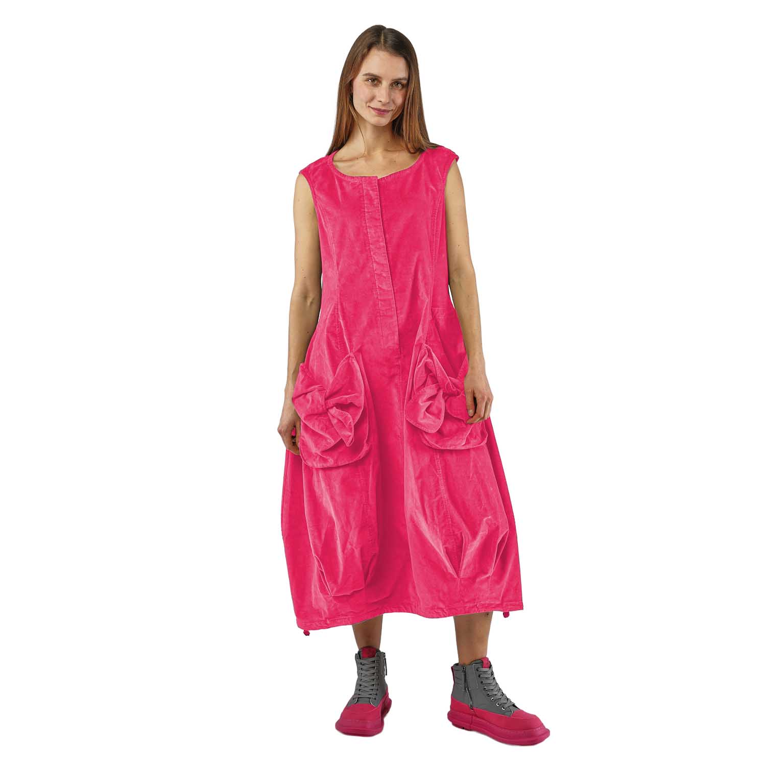 Rundholz Sleeveless Bubble Hem Patch Pocket Dress